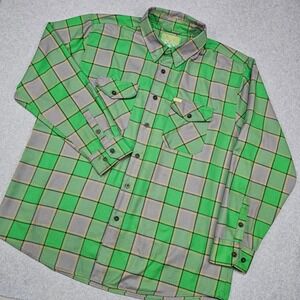 Dixxon Flannel Company Shirt Mens 3X Green Plaid The Auld Pub D-Tech Button Up